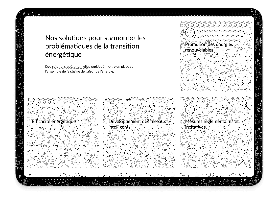 Illustration d'un wireframe représentant une section d'un site web